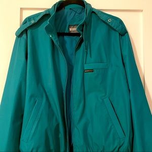 Members Only Vintage Racer in Green teal. Size: 44 (L)